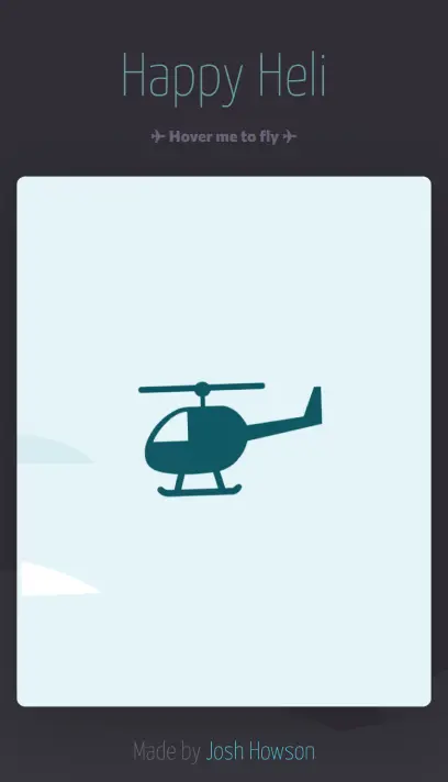 HappyHeli web app screenshot